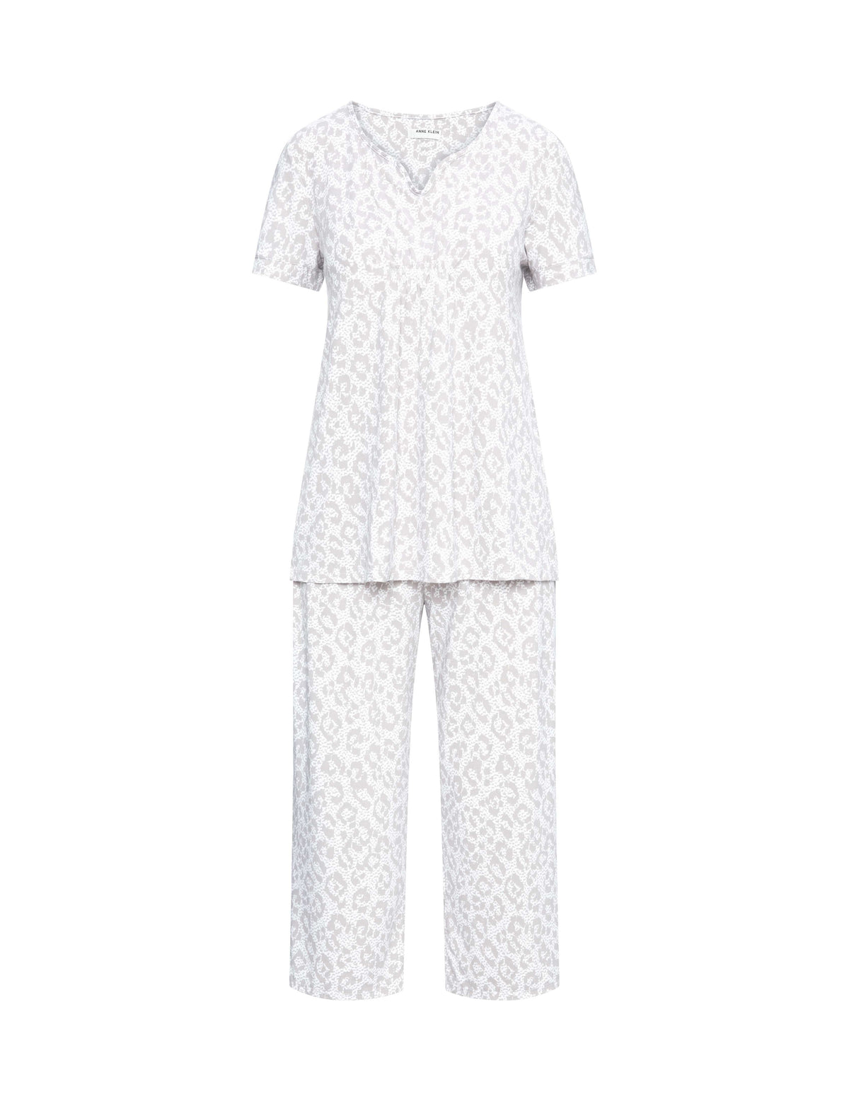Short Sleeve Print Capri Pajama