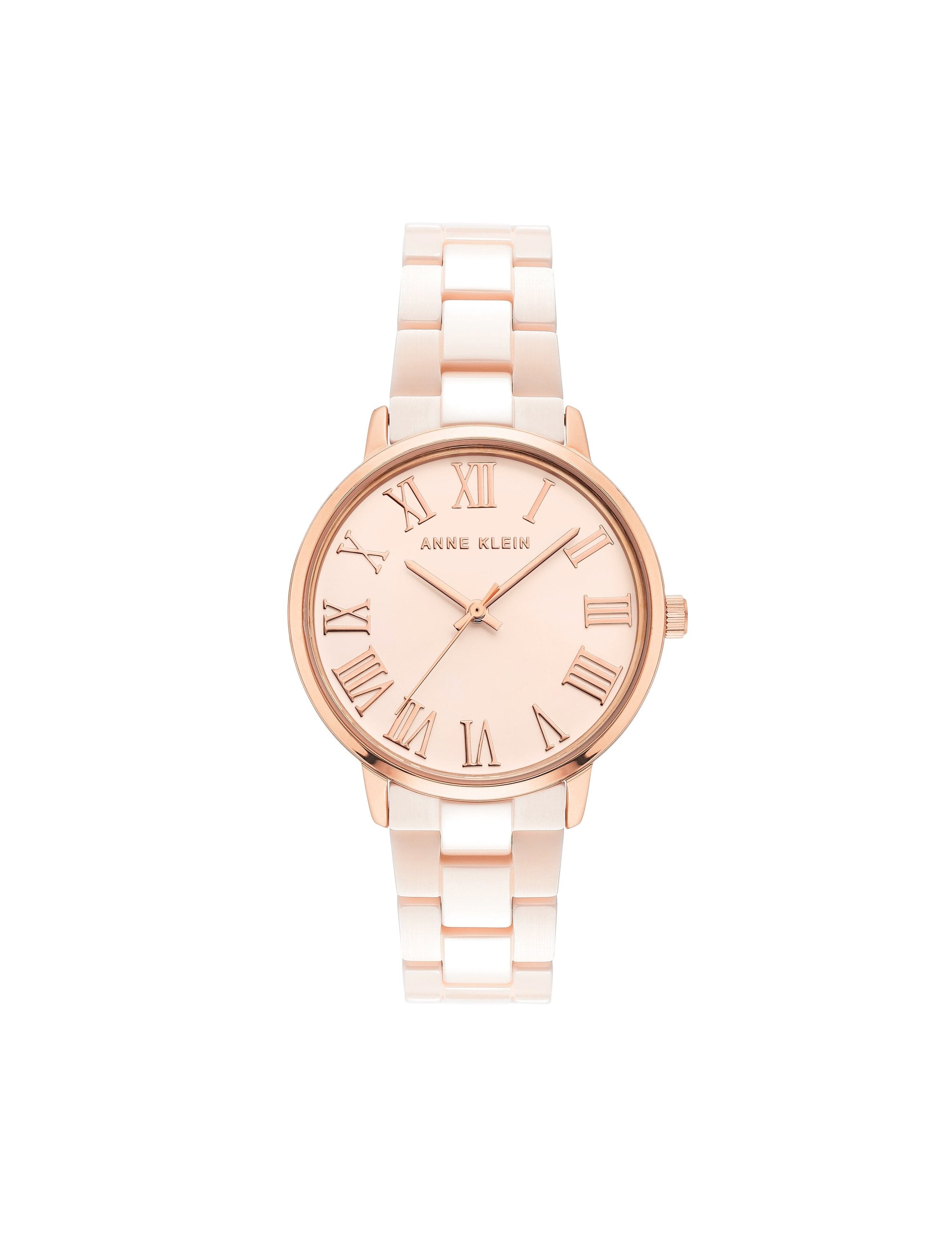 light pink rose gold ceramic bracelet watch