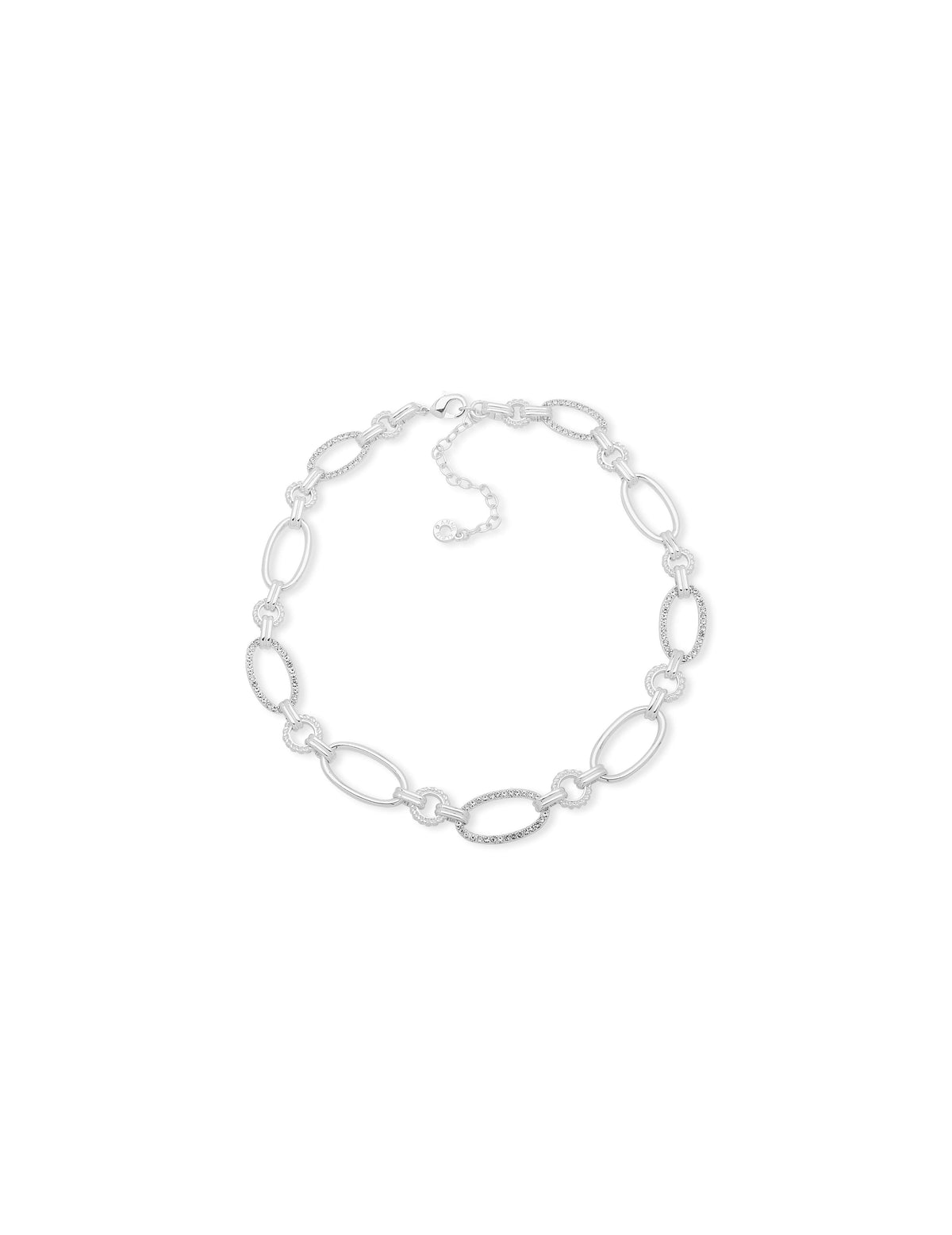 Pave Chain Link Collar Necklace