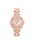 pink rose gold-tone resin bracelet watch