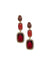 Post Linear Siam Stone Earrings