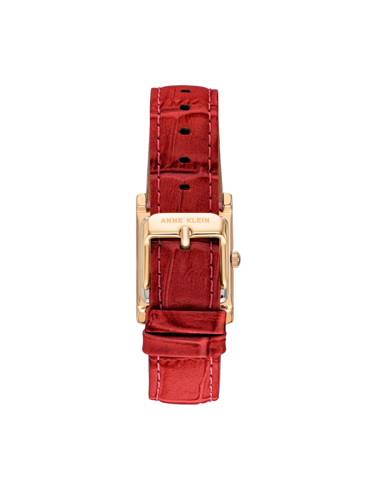 Square Case Leather Strap Watch