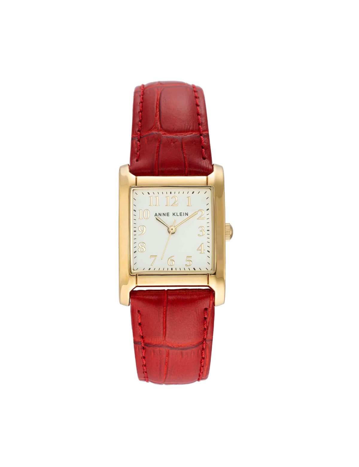 Square Case Leather Strap Watch