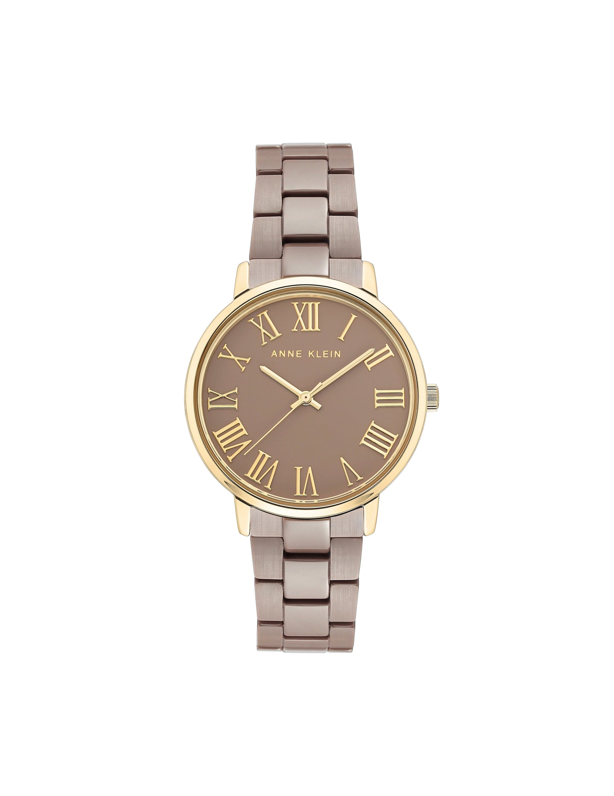 tan gold ceramic bracelet watch