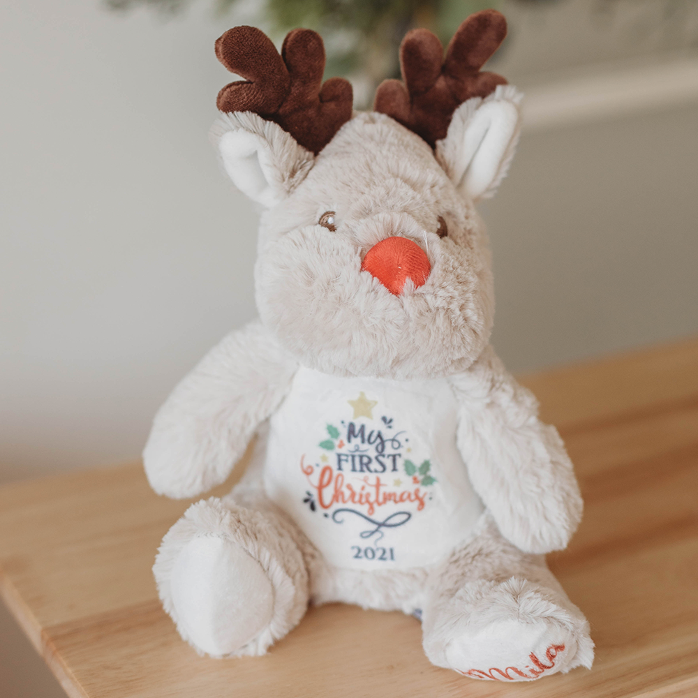 my first christmas reindeer teddy