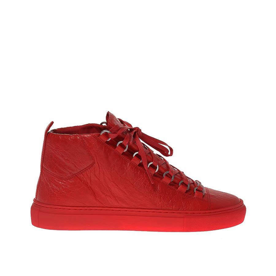 balenciaga high top sneakers red