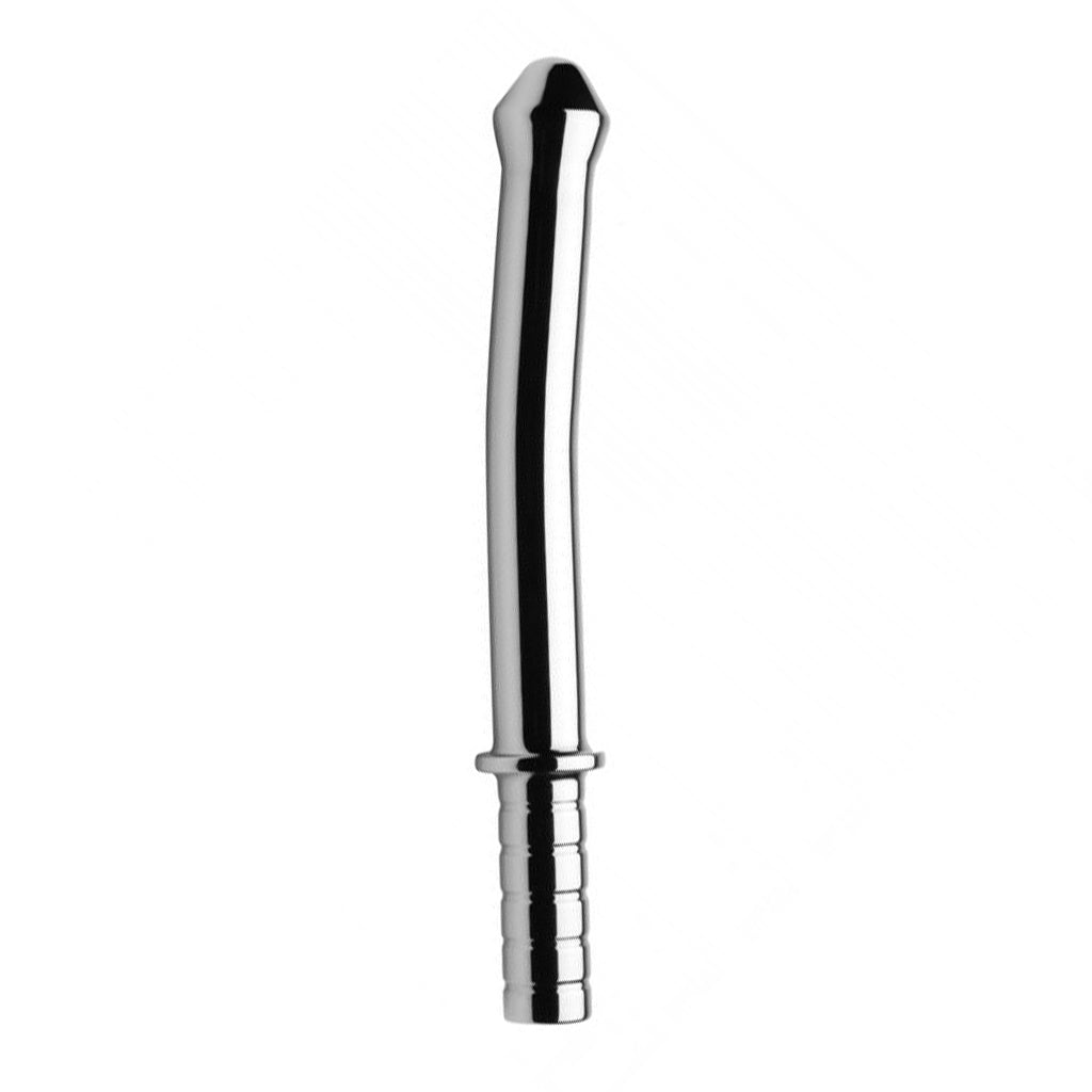 Master Series Stainless Steel Dildo With Handle Max Black 4292