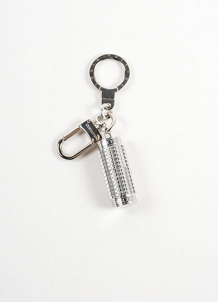 Louis Vuitton | Louis Vuitton Silver &quot;LV&quot; Textured Tube Keychain – Luxury Garage Sale