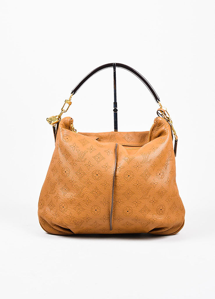 Louis Vuitton | Louis Vuitton Caramel Tan &quot;Mahina&quot; Leather Perforated &quot;Selene PM&quot; Bag – Luxury ...