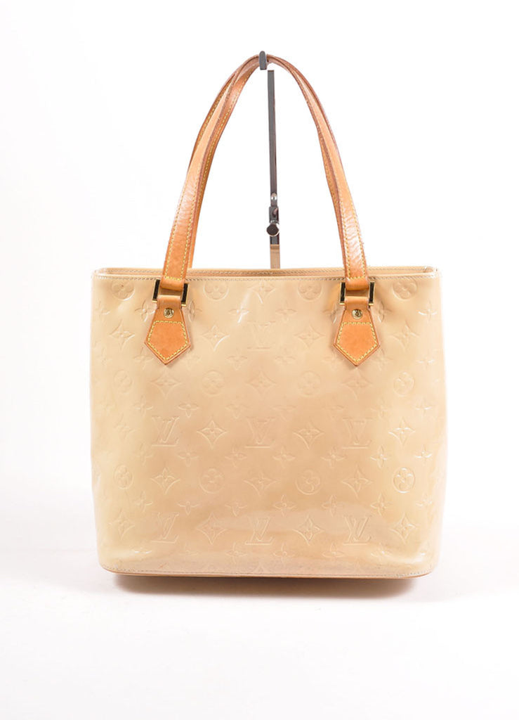 Louis Vuitton | Louis Vuitton Cream Monogram Vernis &quot;Houston&quot; Tote Bag – Luxury Garage Sale