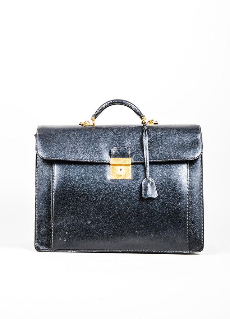 Men&#39;s Gucci Black Leather Top Handle Satchel Briefcase Bag – Luxury Garage Sale