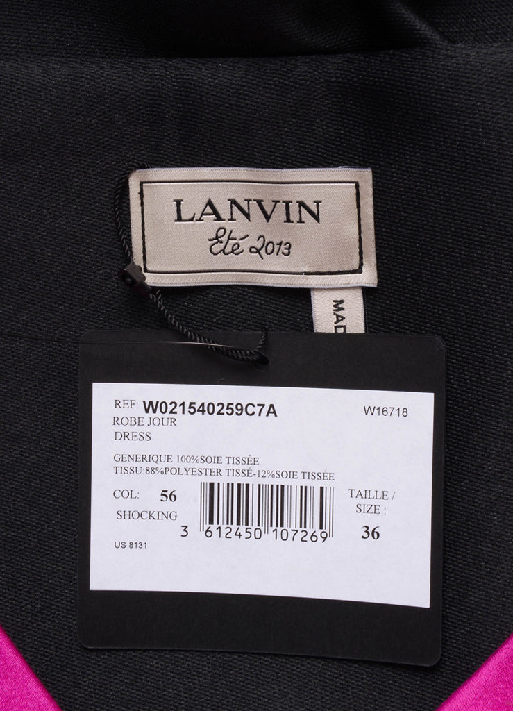 Lanvin | Lanvin Fuchsia and Black Silk Sleeveless Beaded Dress – Luxury