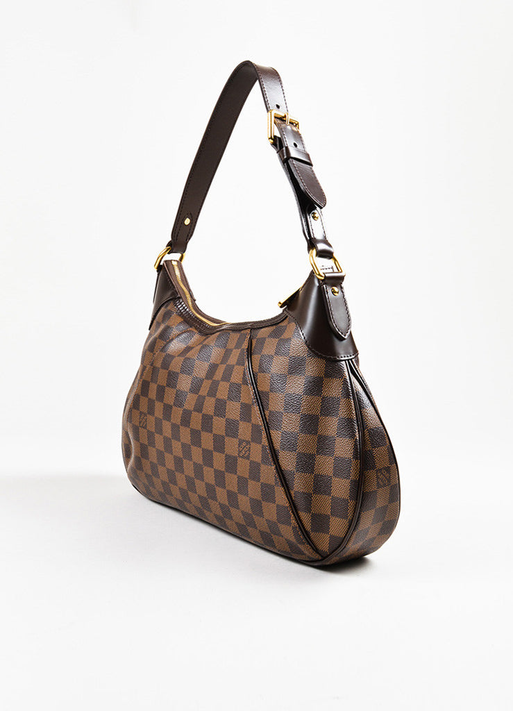 Louis Vuitton | Louis Vuitton Brown Damier Ebene Canvas &quot;Thames GM&quot; Hobo Shoulder Bag – Luxury ...