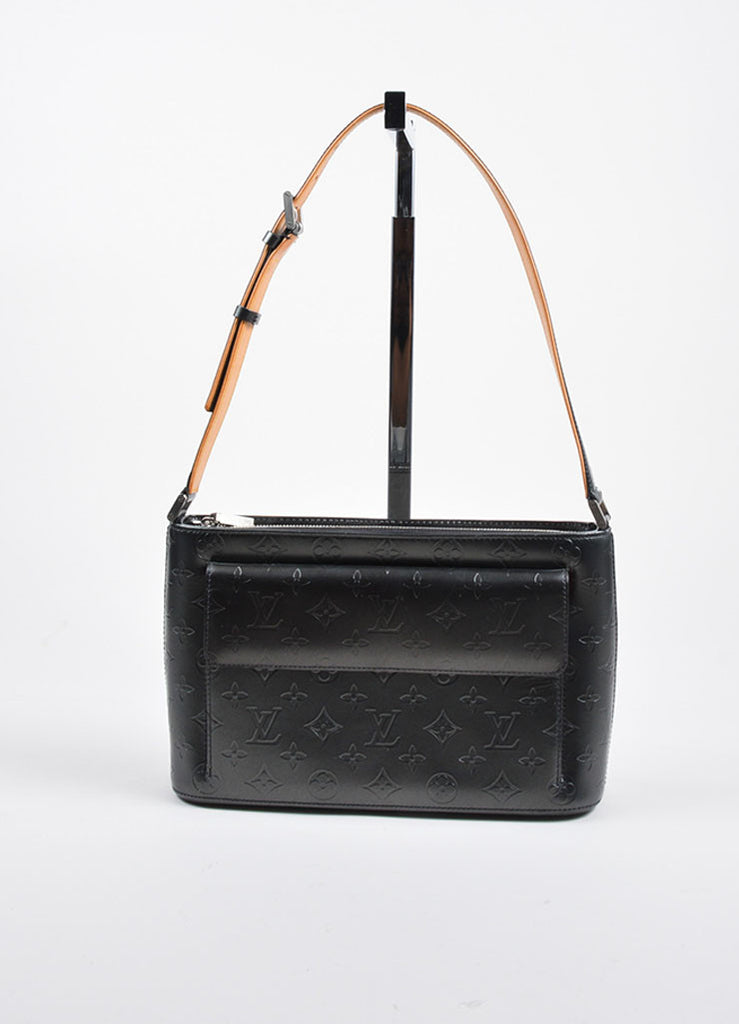 Louis Vuitton | Black Matte Leather Louis Vuitton Embossed Allston Bag – Luxury Garage Sale