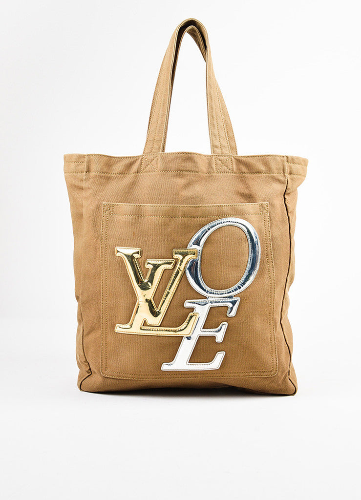 Louis Vuitton | Louis Vuitton Limited Edition Olive Green Canvas &quot;That&#39;s Love GM&quot; Tote – Luxury ...