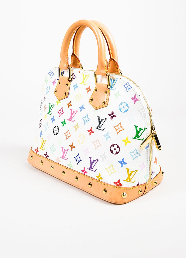 Louis Vuitton | Louis Vuitton White &quot;Multicolore Monogram Alma&quot; Canvas Leather Bag – Luxury ...