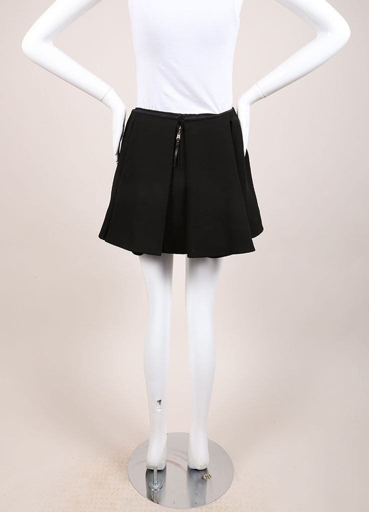 Louis Vuitton | Black Pleated Full Wool Mini Skirt – Luxury Garage Sale