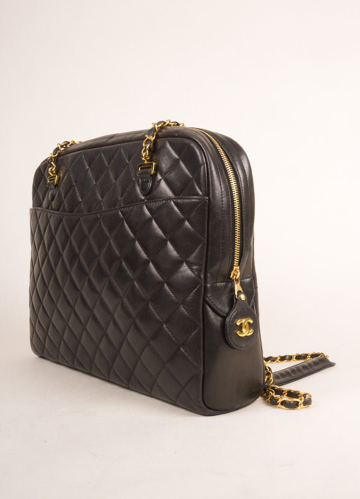 Chanel | Black Quilted Leather Chain Strap Shoulder Bag – Luxury Garage Sale
