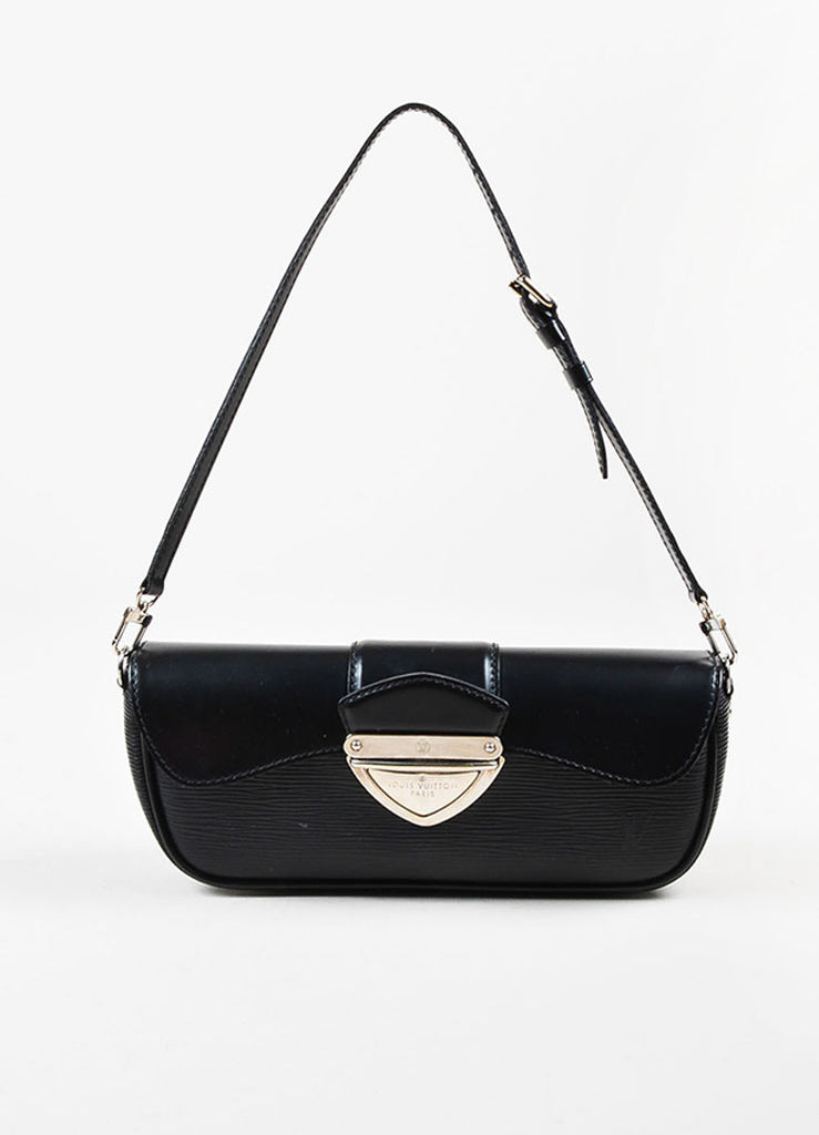 Louis Vuitton | Louis Vuitton Black Epi Leather Buckle Strap &quot;Montaigne Pochette&quot; Bag – Luxury ...
