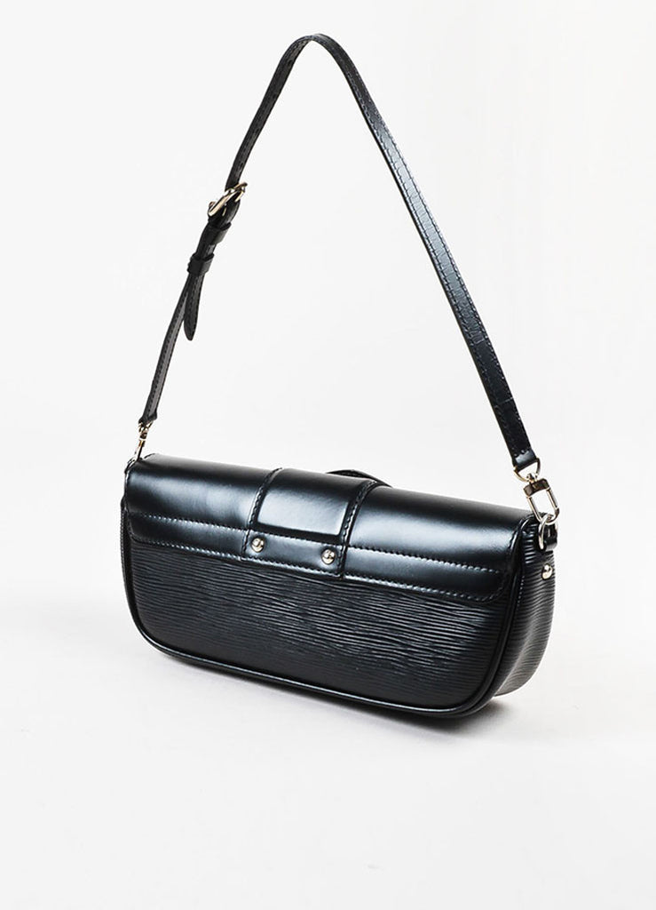 Louis Vuitton | Louis Vuitton Black Epi Leather Buckle Strap &quot;Montaigne Pochette&quot; Bag – Luxury ...