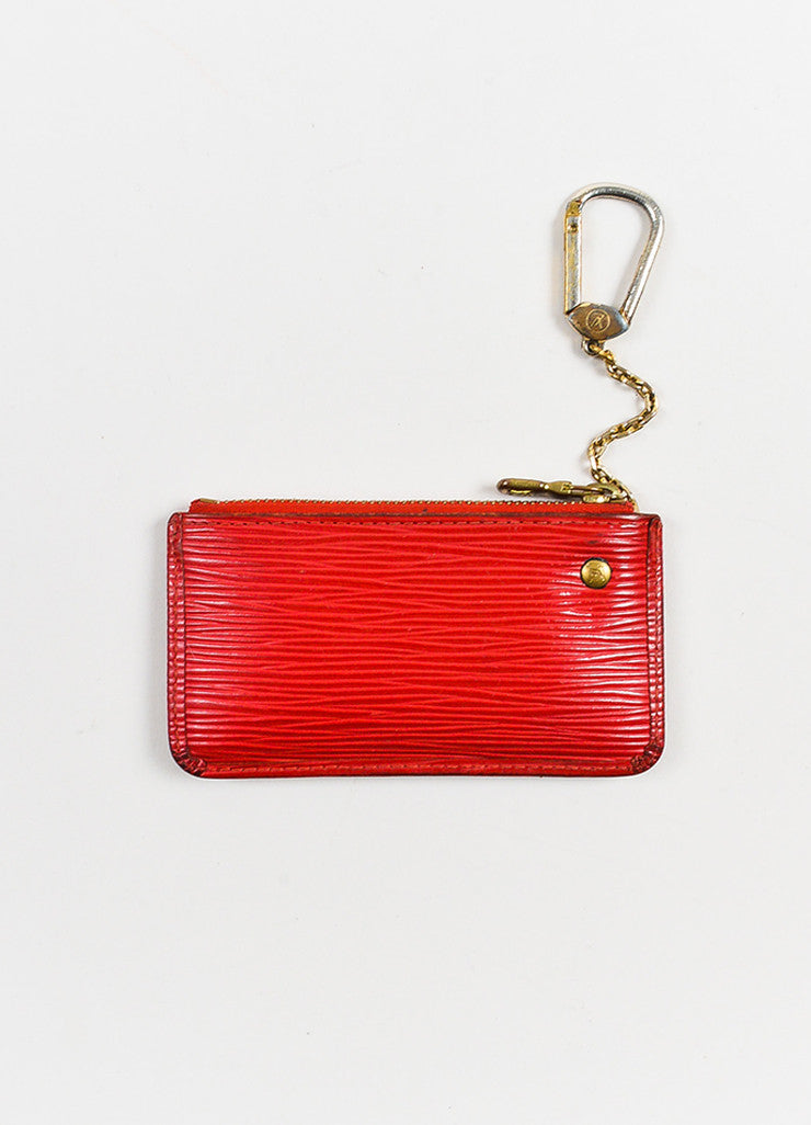 Red Louis Vuitton Epi Leather Zip Top Keychain Coin Pouch – Luxury Garage Sale