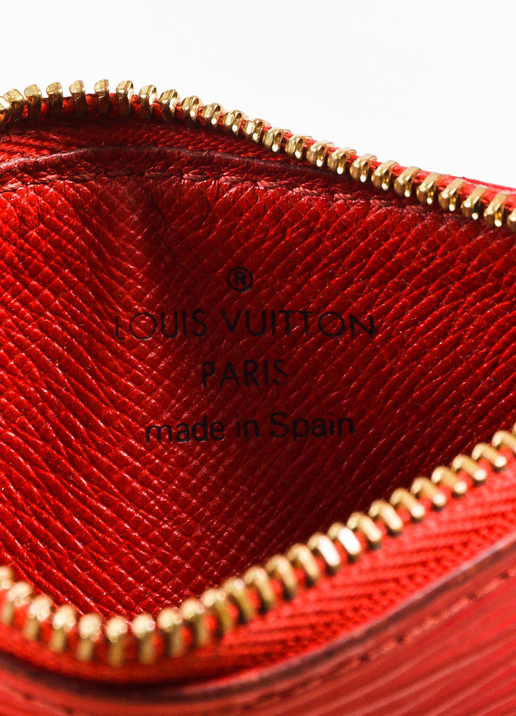 Red Louis Vuitton Epi Leather Zip Top Keychain Coin Pouch – Luxury Garage Sale