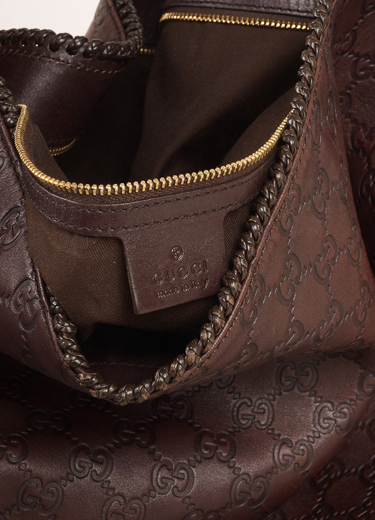 Gucci | Chocolate Brown Leather Large Horsebit &quot;Guccissima&quot; Hobo Bag – Luxury Garage Sale