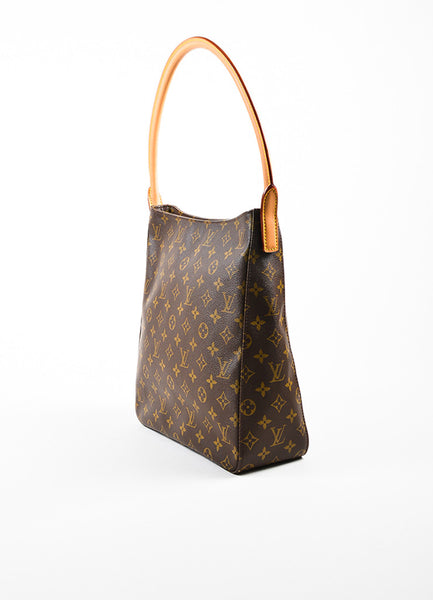 Brown Louis Vuitton Coated Canvas Monogram &quot;Looping GM&quot; Tote – Luxury Garage Sale