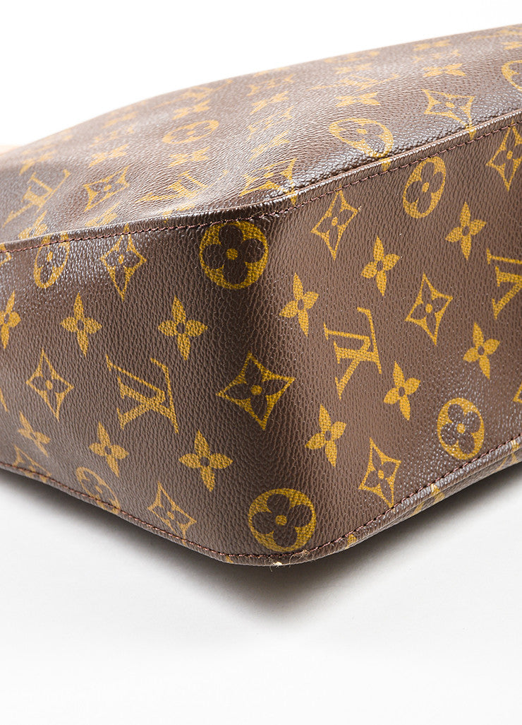 Brown Louis Vuitton Coated Canvas Monogram &quot;Looping GM&quot; Tote – Luxury Garage Sale