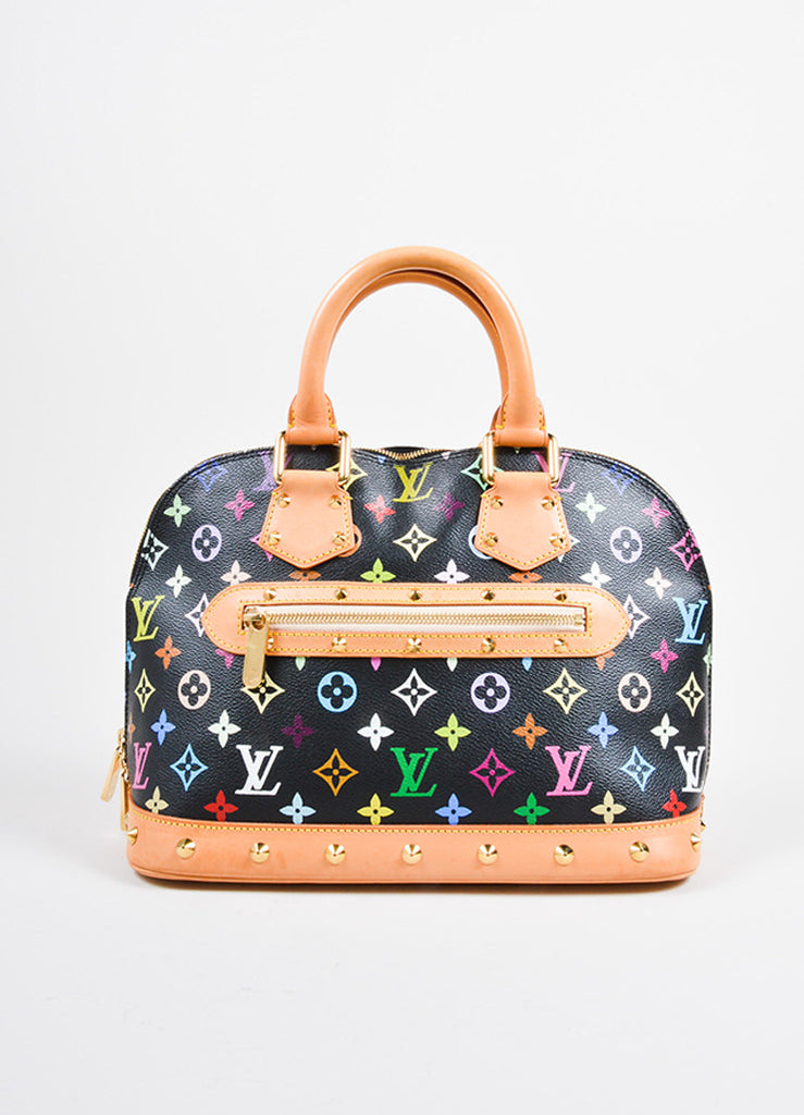 Louis Vuitton Studded Alma Bb Monogram Macassar Crossbody Bag