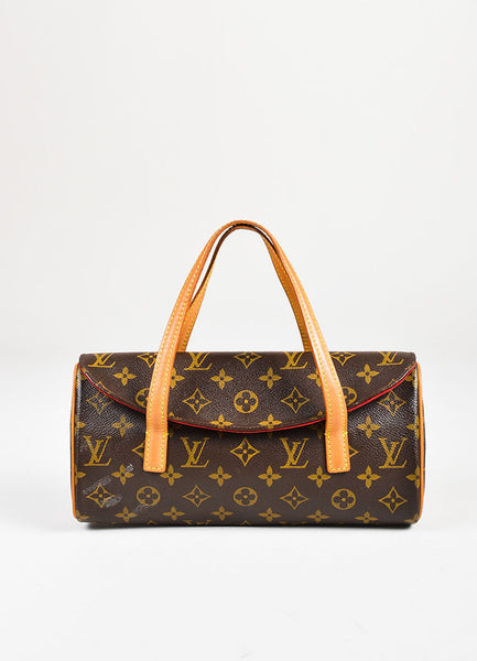 Louis Vuitton Brown Coated Canvas Leather Trim &quot;Sonatine&quot; Flap Bag – Luxury Garage Sale