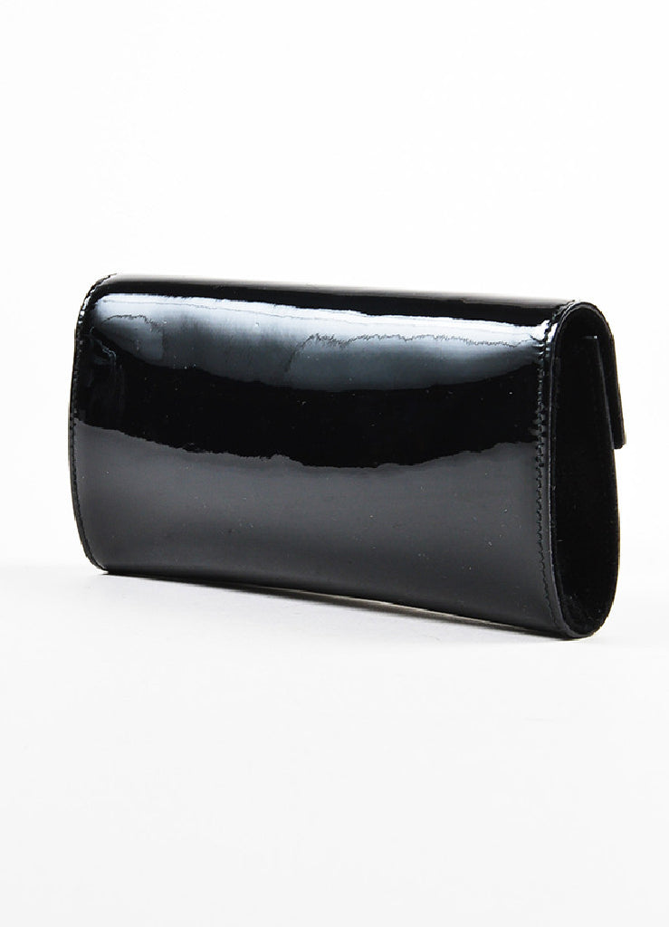 Gucci | Gucci Black Patent Leather Oversized Gem Clutch Bag – Luxury Garage Sale
