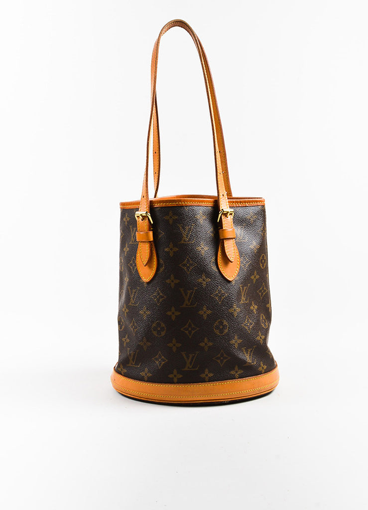 Louis Vuitton | Brown Louis Vuitton Coated Canvas &#39;LV&#39; Monogram &quot;Petit Bucket&quot; Handbag – Luxury ...