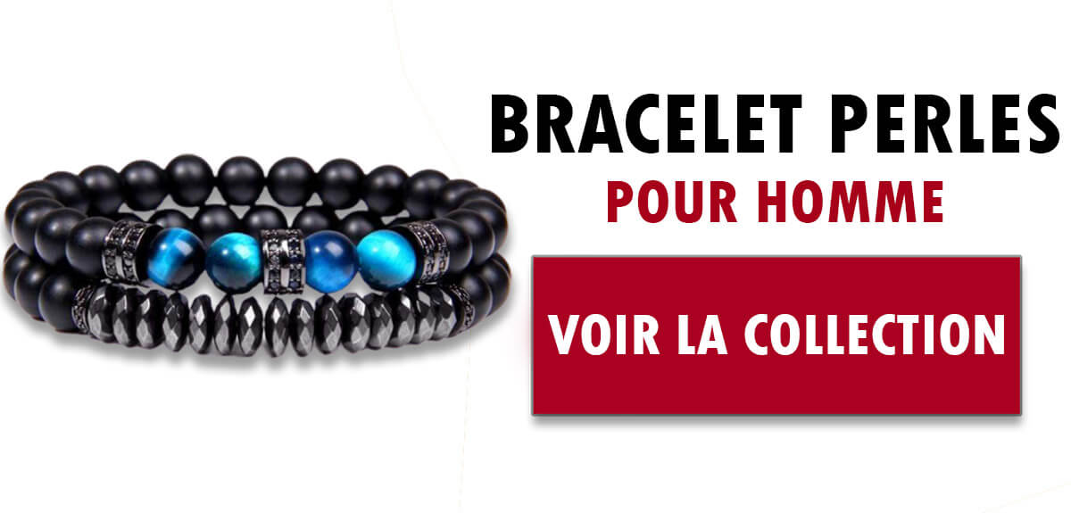 Collection bracelets perle homme