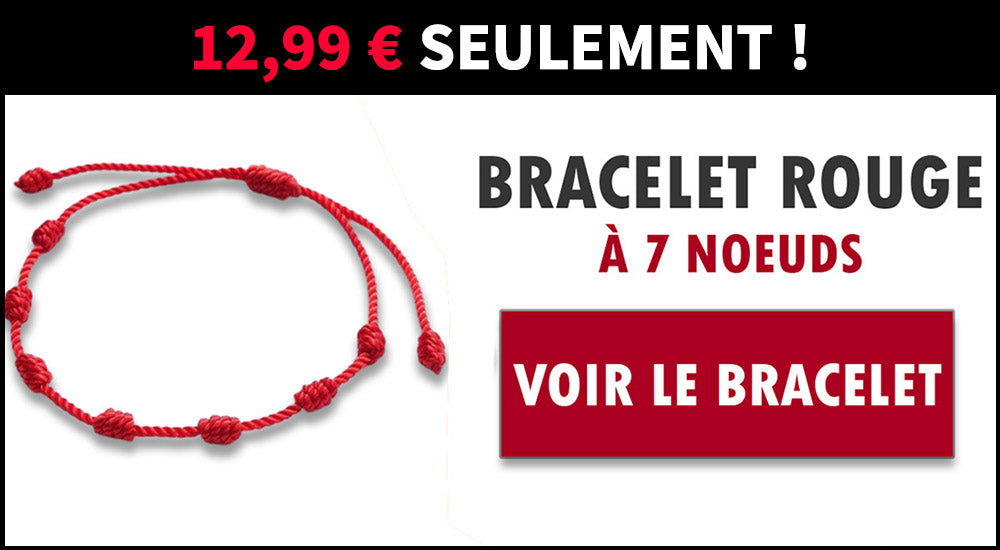 BRACELET ROUGE À SEPT NŒUDS