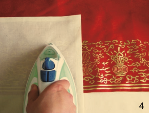 How to iron Korean hanbok gold silver gilt embroidery