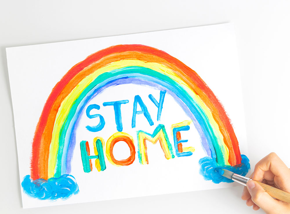 Stay home rainbow painting | Stay safe | Coronavirus
