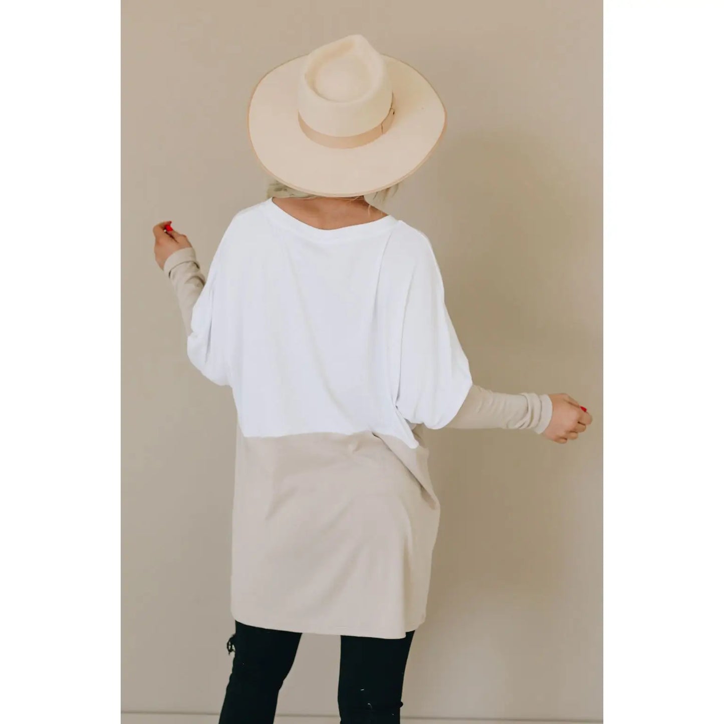 Neutral Colorblock Tunic