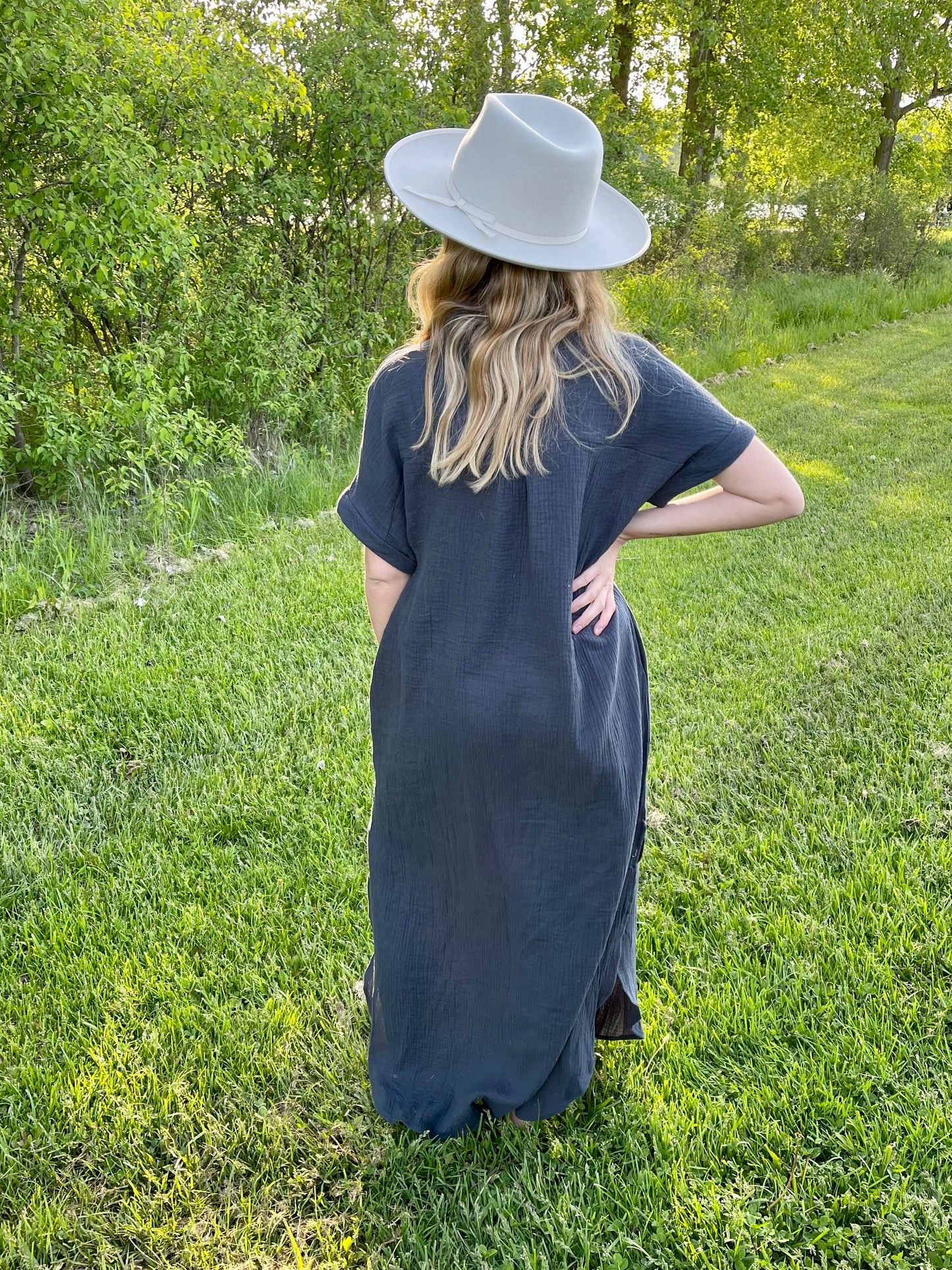Ash Button Up Maxi Shirt Dress