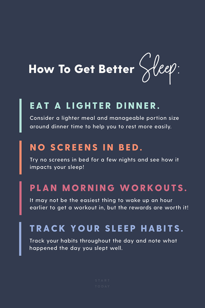 How to Get Better Sleep - StartToday.com
