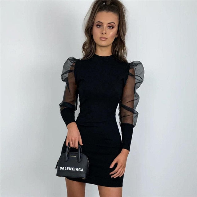 womens puff sleeve dress