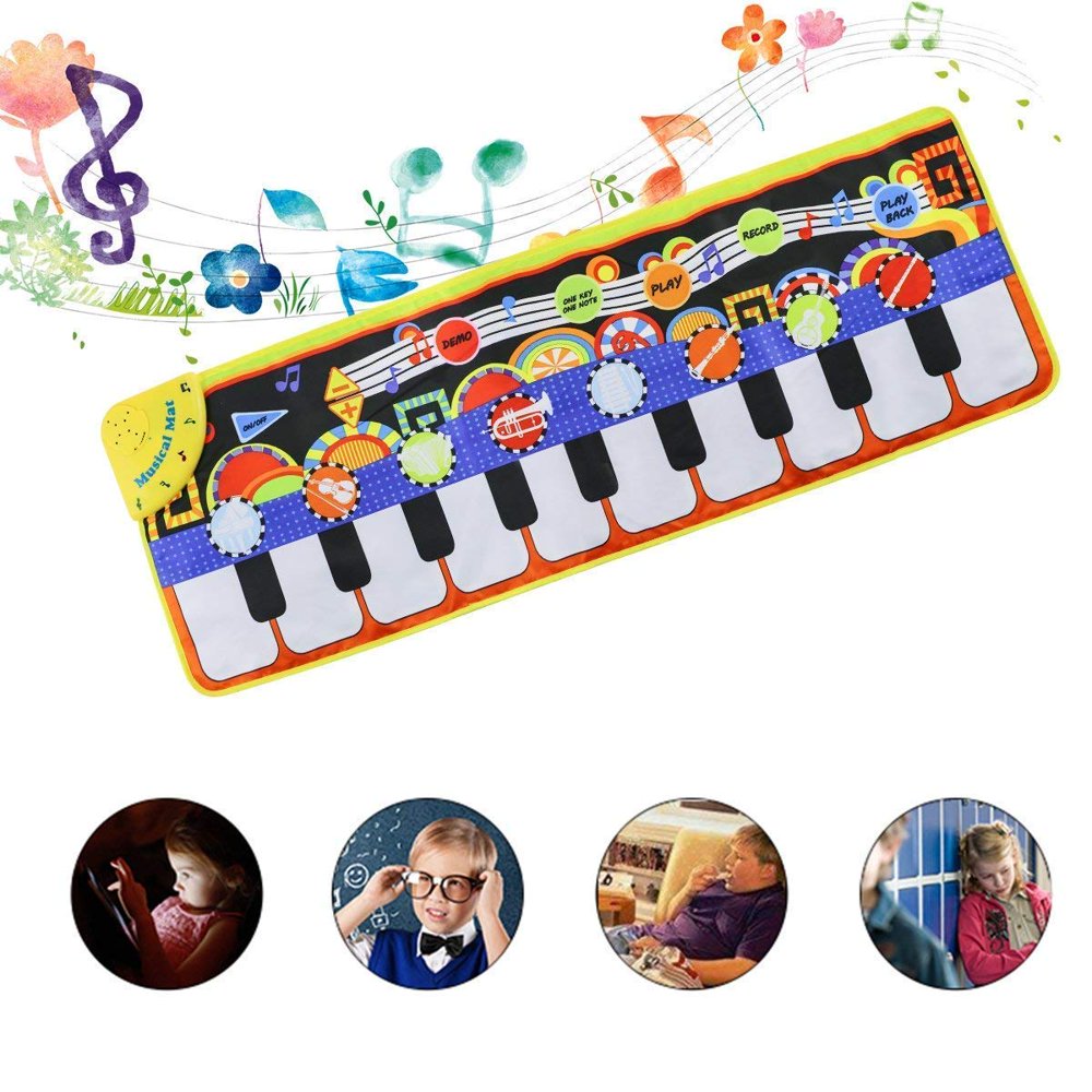 Piano Music Mat Keyboard Play Mat Music Dance Mat with 19 Keys Piano Mat 