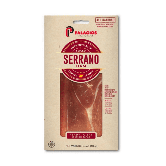 sliced serrano ham