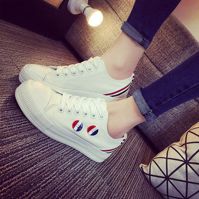 New Style Women Canvas Shoes Flag 