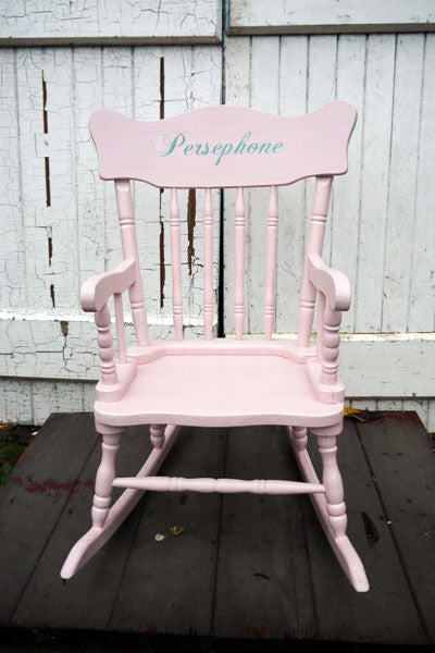 Vintage Personalised Rocking Chair With Your Child S Name Made To