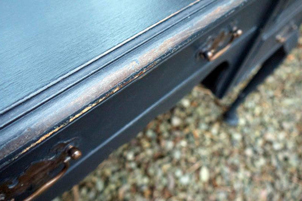Vintage 1950's Black hand painted French Style Dressing Table by Emily Rose Vintage