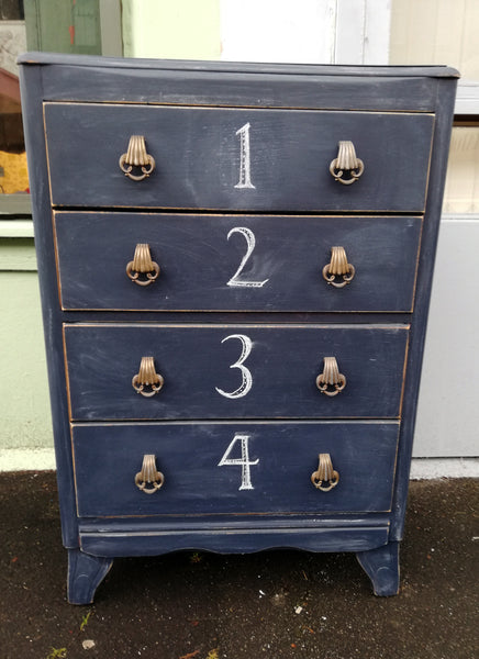 Vintage Chalk Board Painted Children S Chest Of Drawers Made To