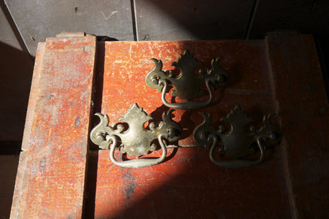 of rose vintage handles brass vintage 95 3 uk emily  set vintage 3 ornage £ pulls drawer cupboard