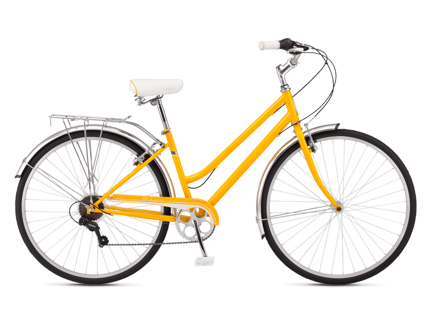 schwinn yellow cruiser bike