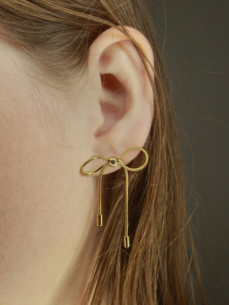 Bow Earrings Gold – APOC STORE